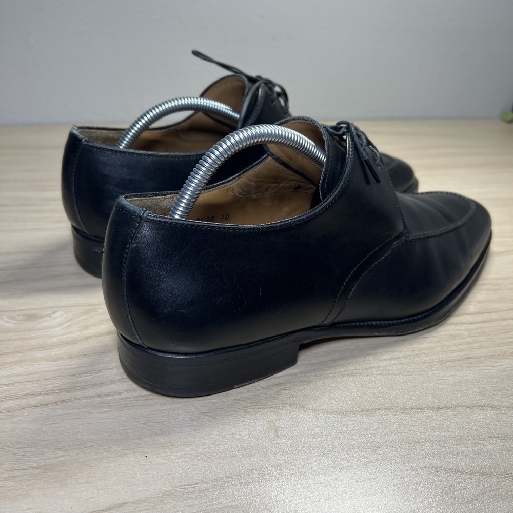 Magnanni Basilio Black Leather Oxford Apron Toe Made in Spain Men's 10 (12436) - Picture 6 of 13